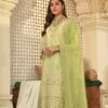 Light Green Color Semi Stitched Luxury Lawn Pakistani Salwar Suit