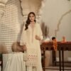 Cream Color Semi Stitched Luxury Lawn Pakistani Salwar Kameez