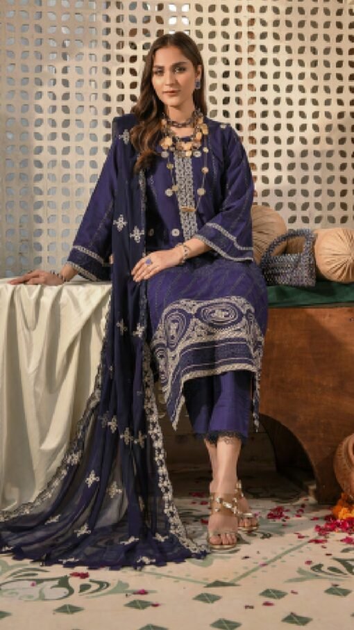 buy Deewan E Khaas Semi Stitched Luxury Lawn D 04 04 online in india