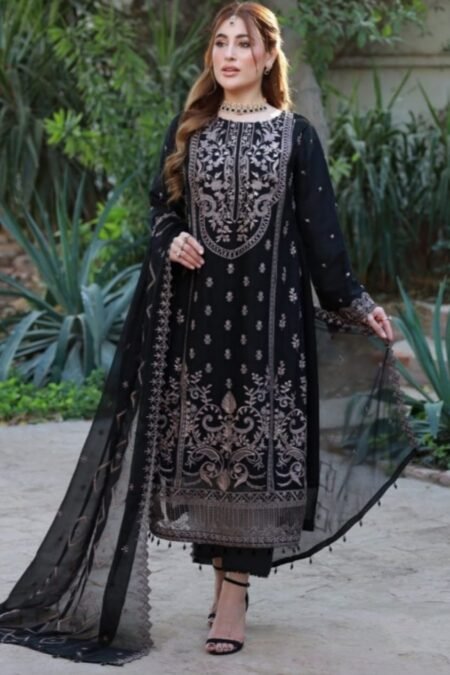 Black Color Luxury Chiffon Pakistani Suits