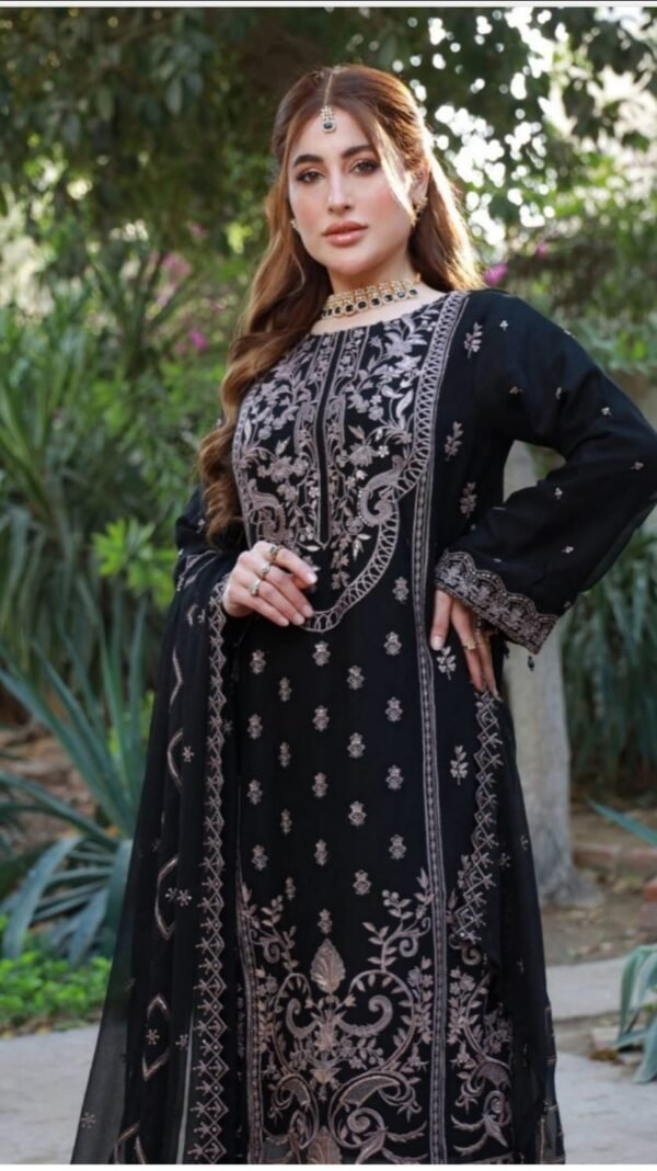 Black Color Luxury Chiffon Pakistani Suits