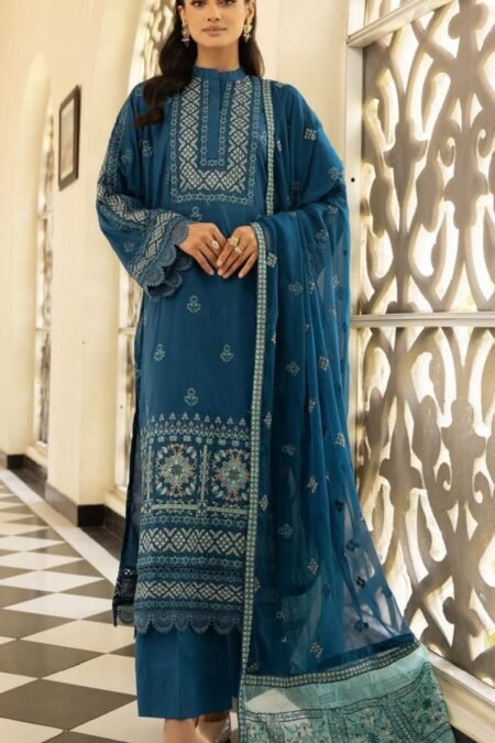 Embroidered Luxury Lawn Suits | D-03