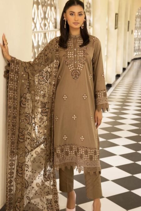 Embroidered Luxury Lawn Suits | D-04