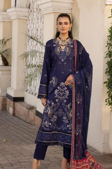 Embroidered Luxury Lawn Suits | D-06