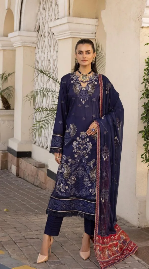Embroidered Luxury Lawn Suits | D-06
