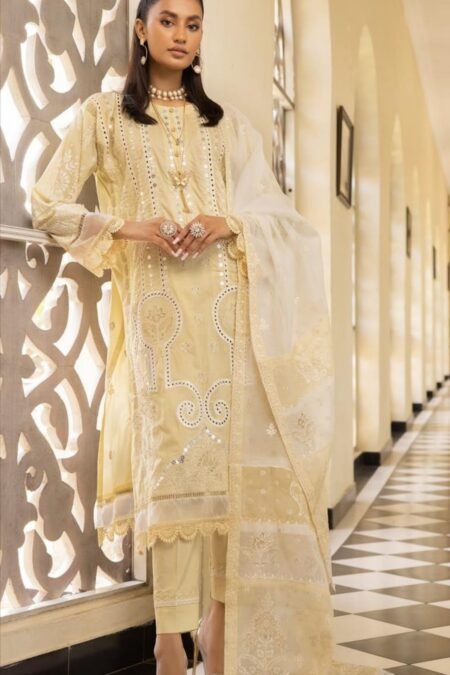 Embroidered Luxury Lawn Suits | D-07