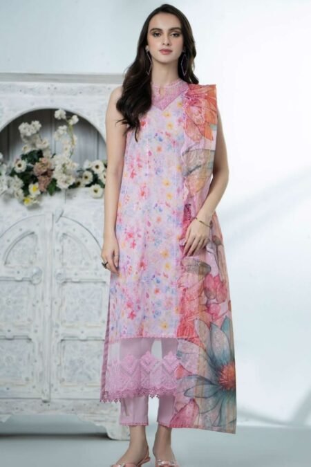 Pink Color Premium Lawn Pakistani Suits