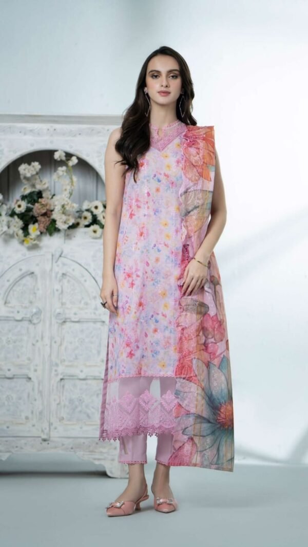 Pink Color Premium Lawn Pakistani Suits
