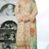 Peach Color Embroidered Lawn Pakistani Suits