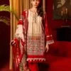 Red & Bolds Lawn Pakistani Dresses By Gul Ahmed - D05