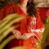 Red & Bolds Lawn Pakistani Suits By Gul Ahmed - D07