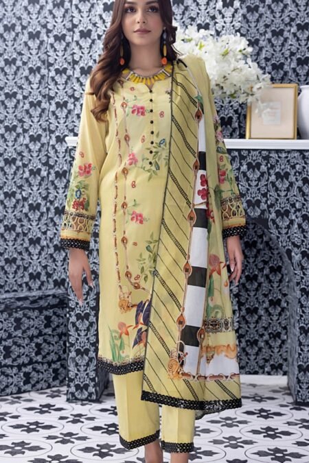 Cream Color Pakistani Cotton Suits