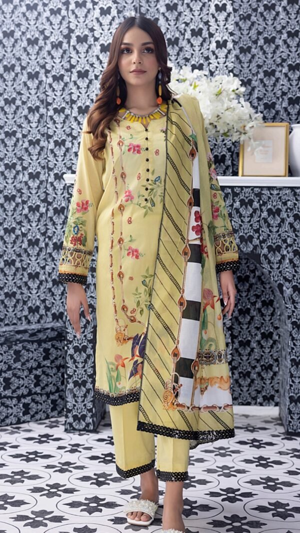 Cream Color Pakistani Cotton Suits