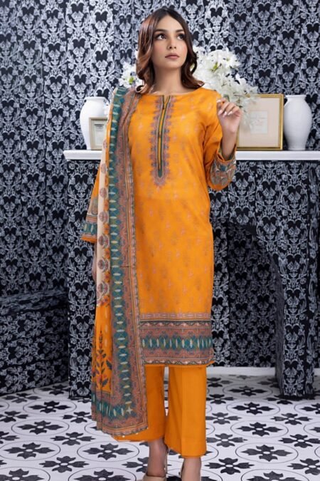 Orange Color Pakistani Cotton Suits