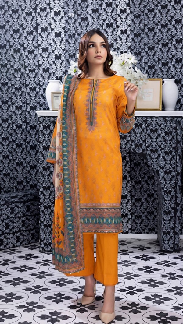 Orange Color Pakistani Cotton Suits