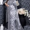 Black & White Color Pakistani Suits with Printed Lawn Dupatta