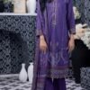 Purple Color Pakistani Dresses with Printed Lawn Dupatta