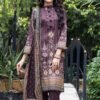 Maroon Color Pakistani Salwar Kameez with Printed Lawn Dupatta