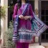 Purple Color Printed Lawn Pakistani Dresses
