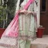 Sea Green Color Printed Lawn Pakistani Dresses