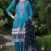 Blue Color Printed Lawn Pakistani Suits