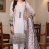 Off White Color Printed Lawn Pakistani Suits