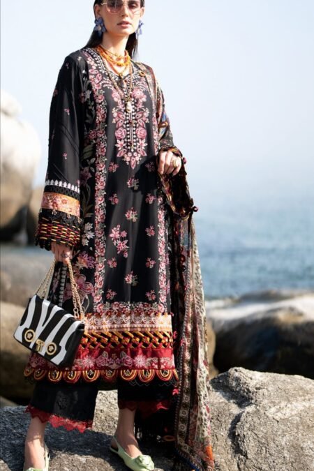 Pink Color Embroidered Unstitched Pakistani Suits