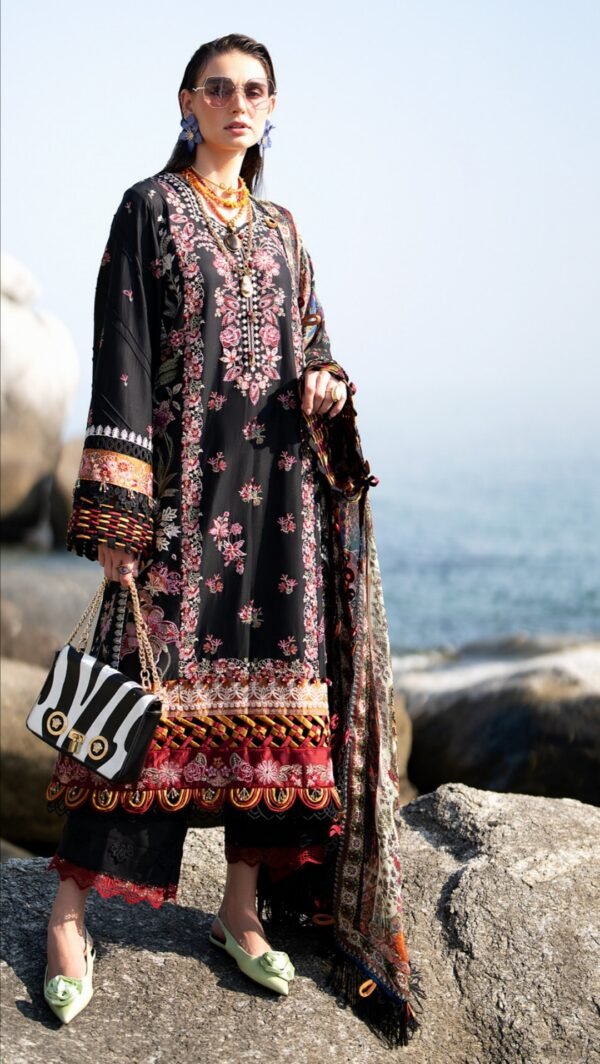 Pink Color Embroidered Unstitched Pakistani Suits