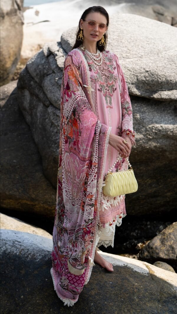 Pink Color Embroidered Unstitched Pakistani Salwar Kameez