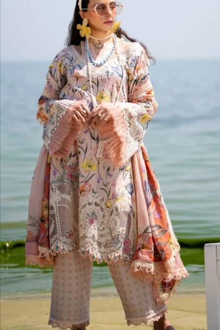 Light Pink Embroidered Unstitched Pakistani Dress