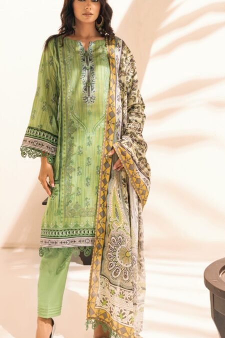 Green Color Printed Lawn Pakistani Salwar Kameez