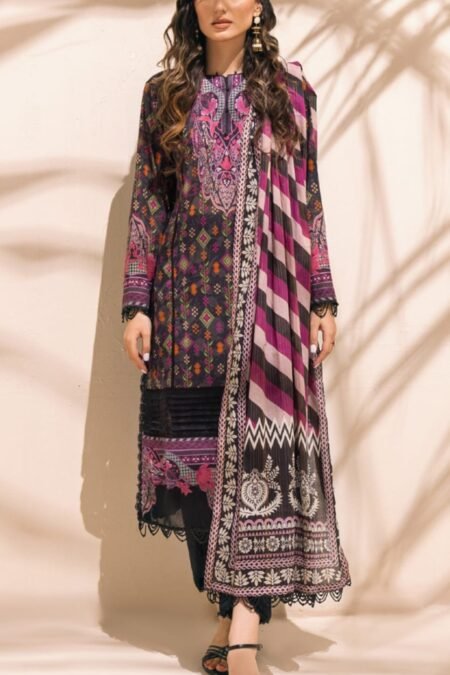 Black Color Printed Lawn Pakistani Dresses