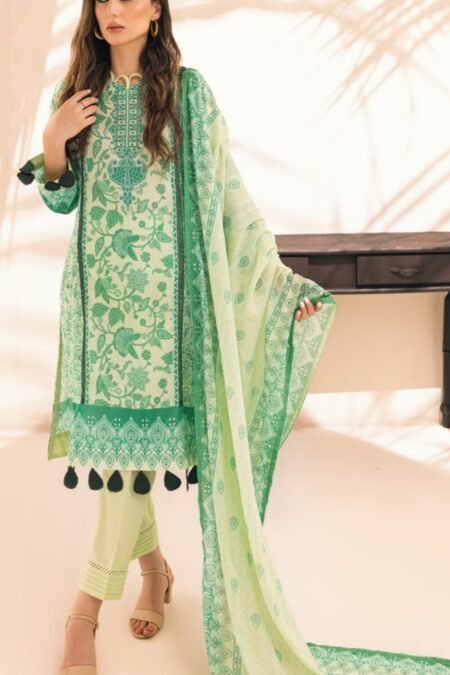 Off White Printed Lawn Pakistani Salwar Kameez
