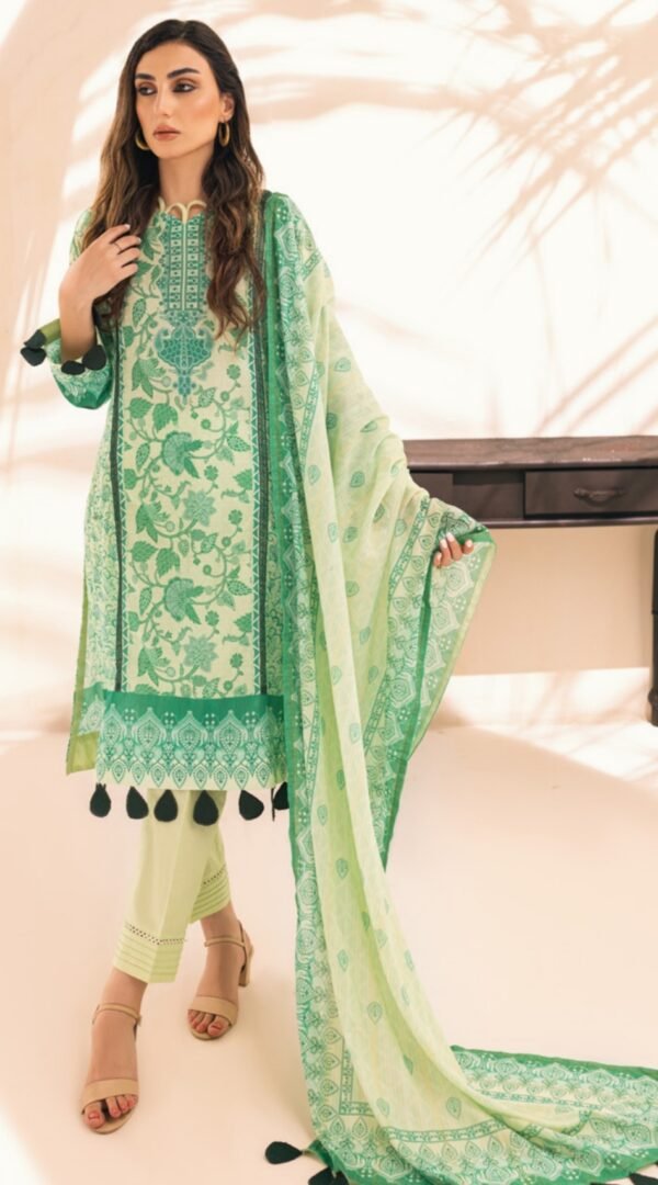 Off White Printed Lawn Pakistani Salwar Kameez