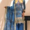 Blue Color Printed Lawn Pakistani Dresses