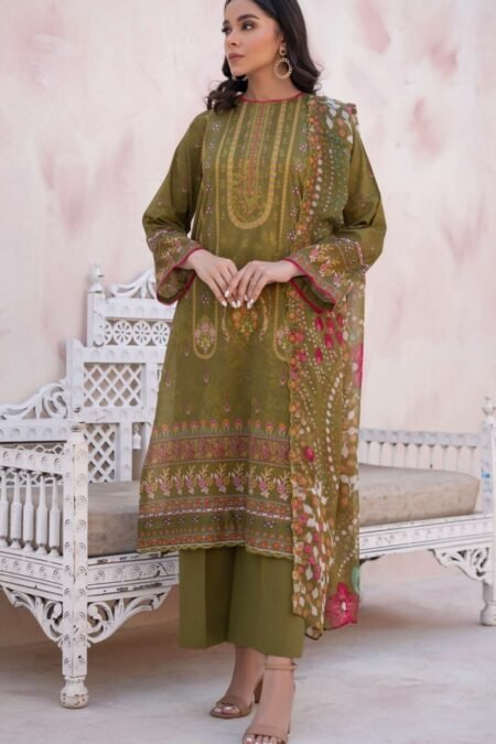 Embroidered Premium Lawn Suits | D-07
