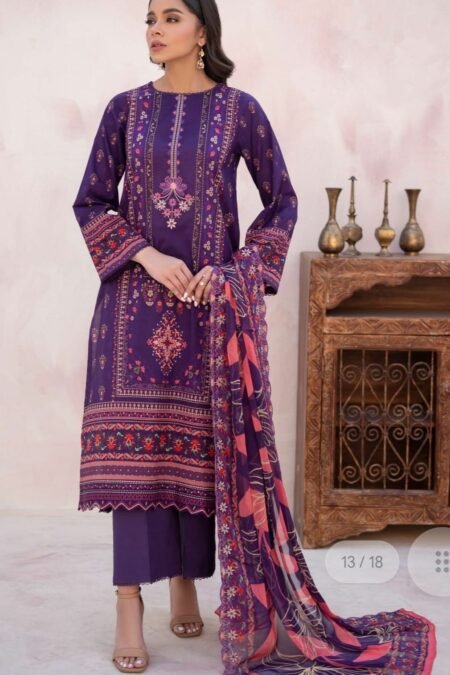 Embroidered Premium Lawn Suits | D-08