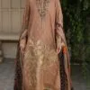 Brown Color Embroidered Jacquard Pakistani Suits