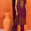 Dark Maroon Color Embroidered Unstitched Pakistani Dresses