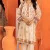 Off White Color Embroidered Unstitched Pakistani Suits