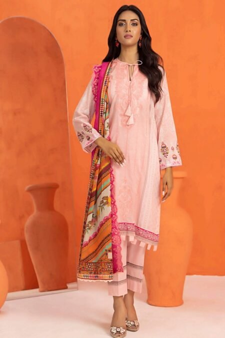 Light Pink Color Embroidered Unstitched Pakistani Suits