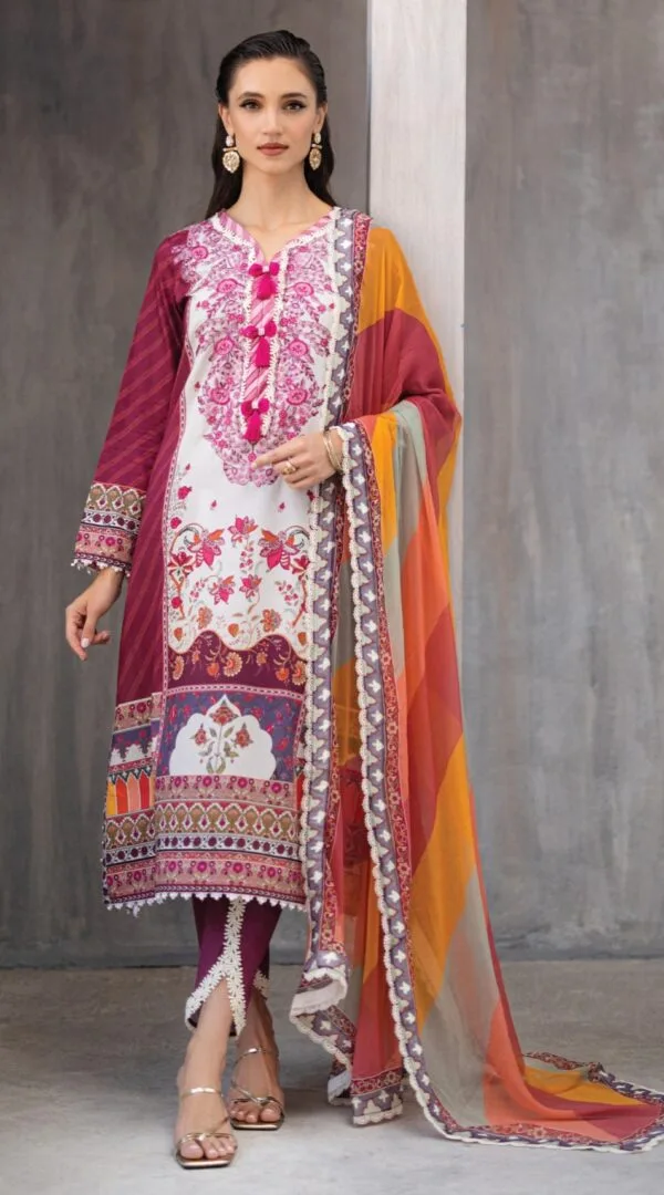 Azalea Unstitched Printed Lawn D-01