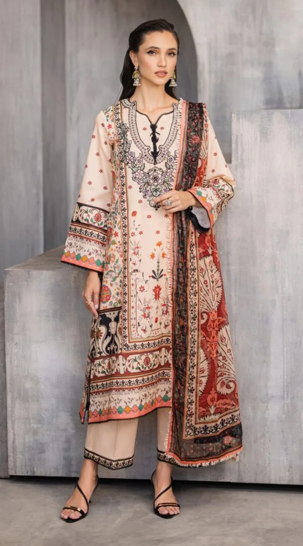 Azalea Unstitched Printed Lawn D-03