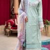 Sea Green Color Lawn Unstitched Pakistani Suit for women