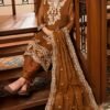 Golden Color Stitched Chiffon Pakistani salwar dupatta