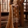 Golden Color Stitched Chiffon Pakistani Wedding Suits