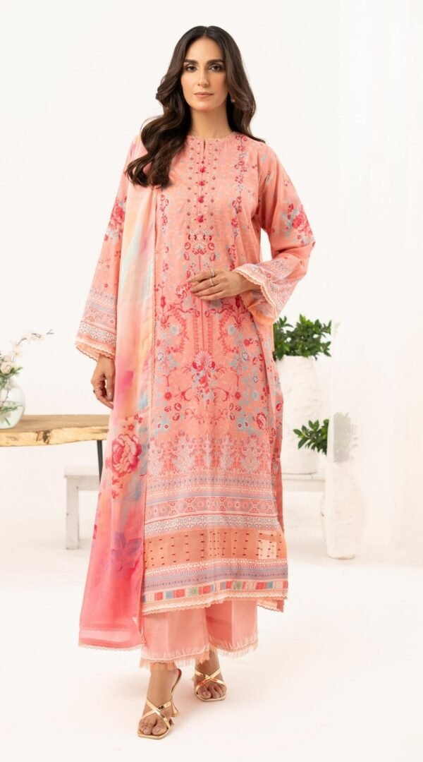 Light Carrot Color Printed Pakistani suits