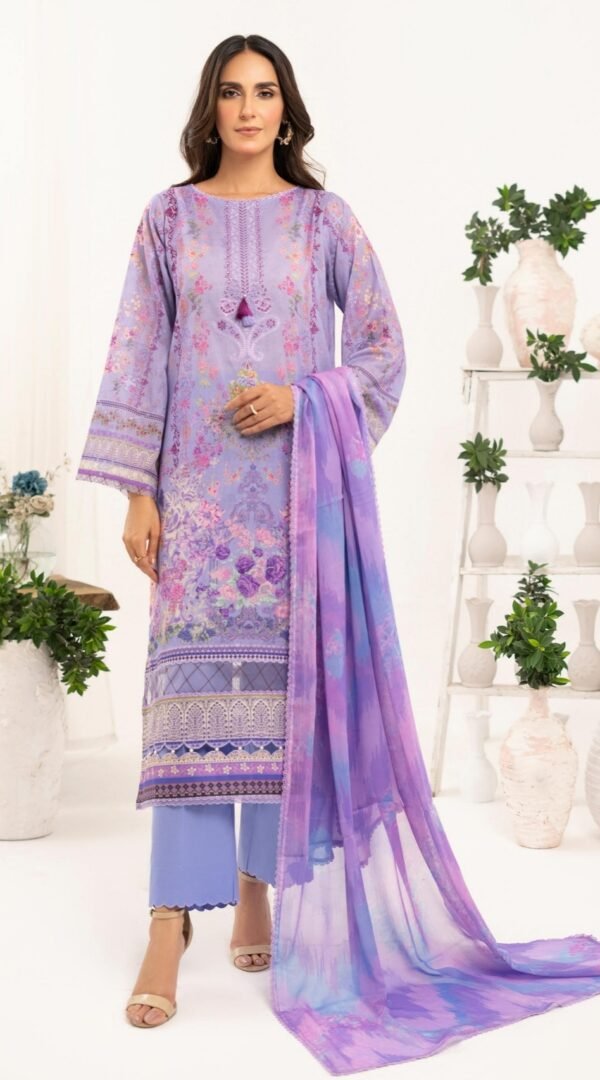 Purple Color Printed Pakistani suits