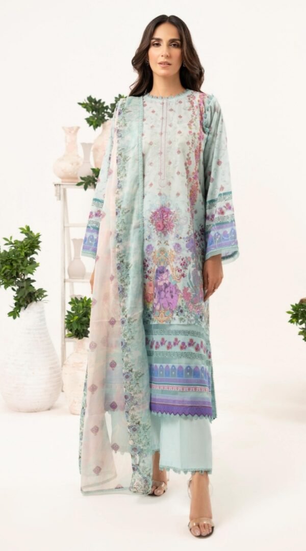 Light Blue Color Printed Pakistani suits