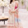 Off White Color Chiffon Embroidered Sharara Suit for Wedding